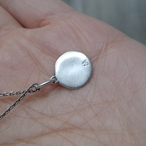 NWT Kendra Scott Letter Coin Necklace in Oxidized Sterling Silver - Picture 8 of 14